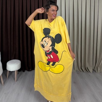 Bonbon Mikili Elbise Sarı
