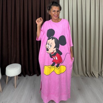 Bonbon Mikili Elbise Pembe