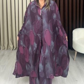 Aura Kimonolu Takım Bordo