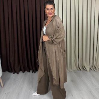 Noya Kimonolu Takım Kahve