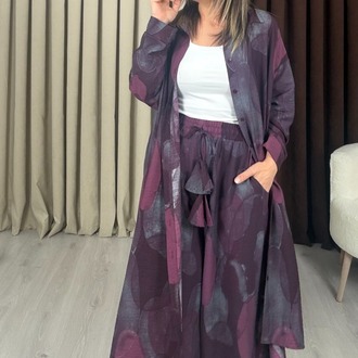 Aura Kimonolu Takım Bordo