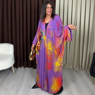 Safira Tasarım Kimono Frida Mor