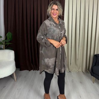 Maya Gömlek Tunik Kahve