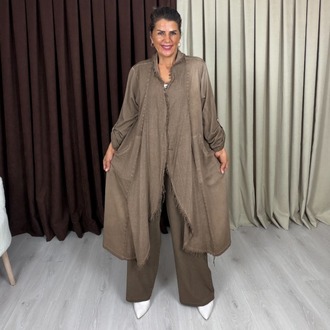 Noya Kimonolu Takım Kahve