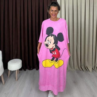 Bonbon Mikili Elbise Pembe