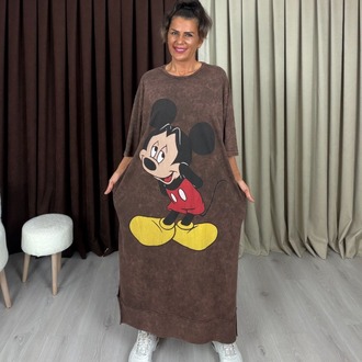 Bonbon Mikili Elbise Kahve