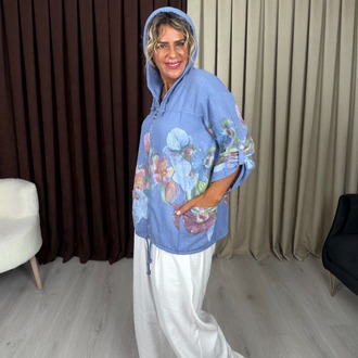 Sima İthal Keten Kap Mavi