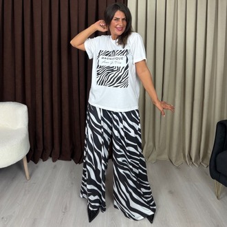 Viore Takım Zebra Desenli
