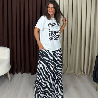 Viore Takım Zebra Desenli