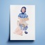 Kart Baskı | 'Blauw Girl ii'