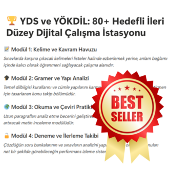 YDS ve YÖKDİL: 80+ Hedefli Dijital Çalışma İstasyonu