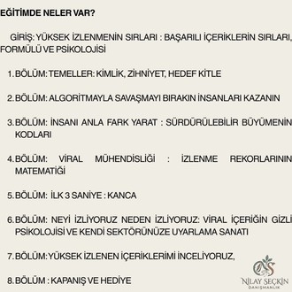 YÜKSEK İZLENMENİN SIRLARI VİDEO EĞİTİMİ 