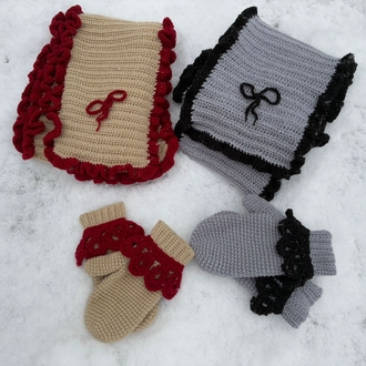 fırfırlı atkı eldiven❄️