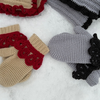 fırfırlı atkı eldiven❄️