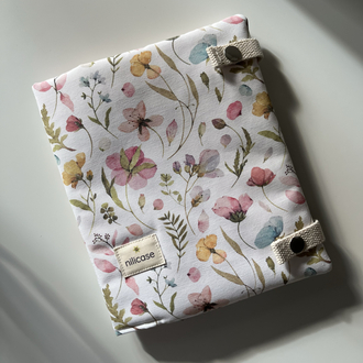 çok gözlü kitap/tablet kılıfı güzel çiçekler