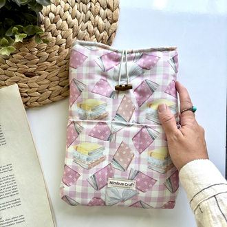 Cepli Pink Library Kitap ve Tablet Çantası