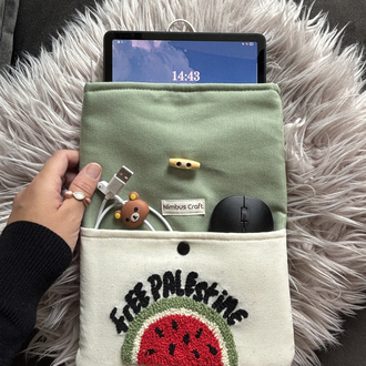 Free Palestine Kitap ve Tablet Çantası