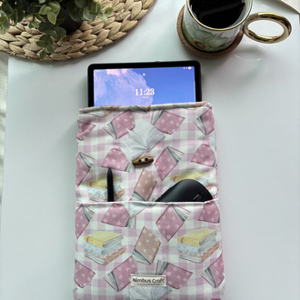 Cepli Pink Library Kitap ve Tablet Çantası