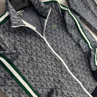 LACOSTE Monogram Eşofman Üst Gri