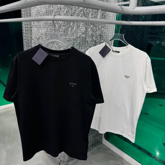 PRADA Logo Pamuklu Siyah T-Shirt