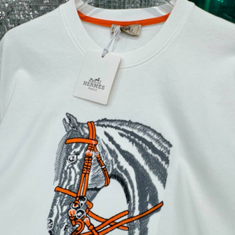 HERMES Pamuklu T-shirt Beyaz