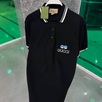 GUCCI Siyah Polo Yaka T-Shirt