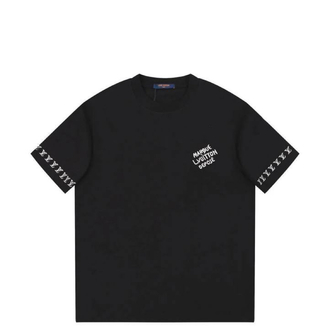 LV Siyah Pamuklu T-Shirt