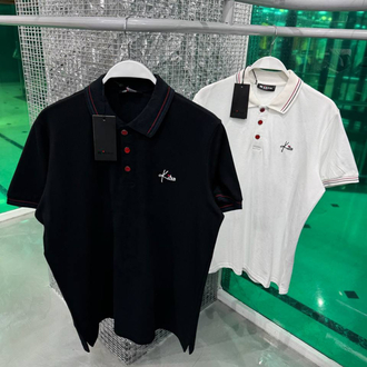 KITON Beyaz Polo Yaka T-Shirt
