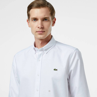 LACOSTE Slim Fit Gömlek Beyaz