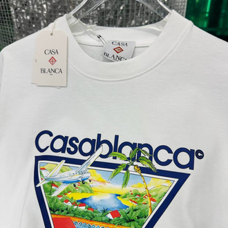 CASABLANCA Pamuklu T-shirt Beyaz