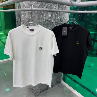 FENDI Siyah Pamuklu T-Shirt