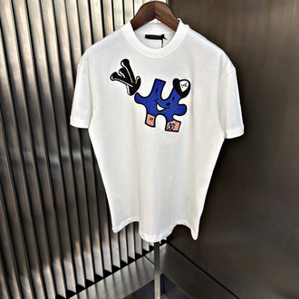 LOUIS VUITTON Kabartmalı T-shirt Beyaz