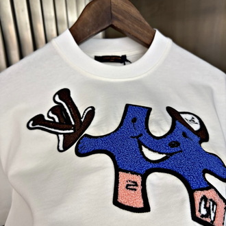 LOUIS VUITTON Kabartmalı T-shirt Beyaz