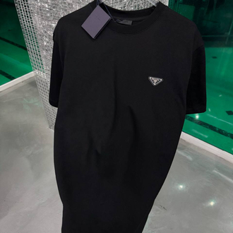 PRADA Logo Pamuklu Siyah T-Shirt