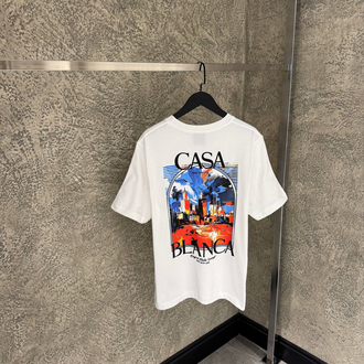 CASABLANCA Pamuklu T-shirt Beyaz