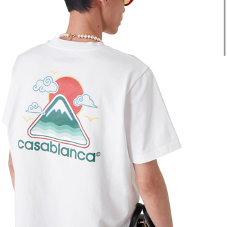 CASABLANCA Pamuklu T-shirt Beyaz