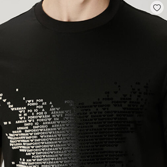EMPERIO ARMANI Logo T-shirt Siyah 