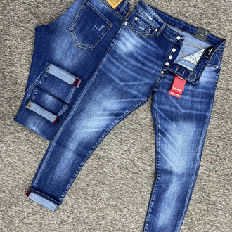 DSQUARED2 Blue Smoked Jean Denim