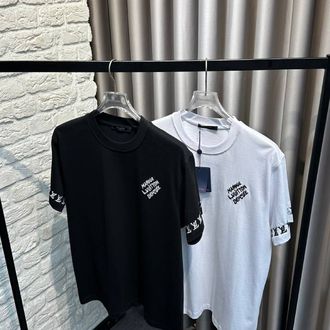 LV Siyah Pamuklu T-Shirt