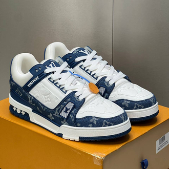 Louis Vuitton Trainer Dark Blue White