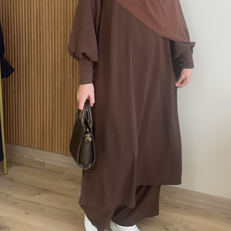 Manşet detaylı Takım (acı kahve )