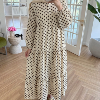 YENİ SEZON PUANTİYELİ MANGO KUMAŞ ELBİSE