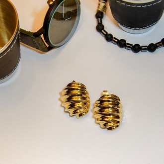 Çelik Küpe - 1202 Gold Tasarım