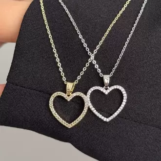Gold/Silver Kalp Kolye
