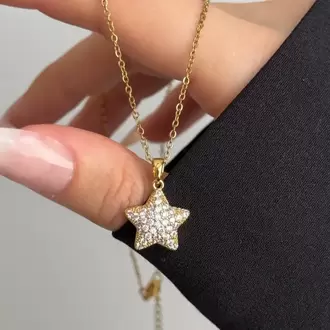 Çelik Star Kolye