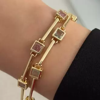 VIP Mavi/Pembe Taşlı Bileklik