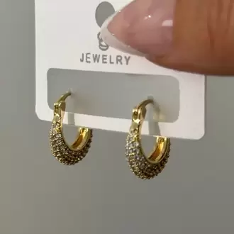 Minimal Taşlı Küpe