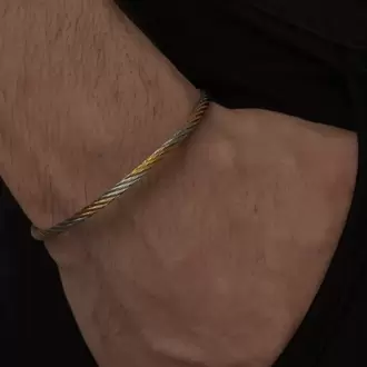 Çelik Silver/Gold İkili Renk Bileklik