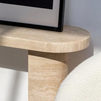 Dune Travertine Console Table