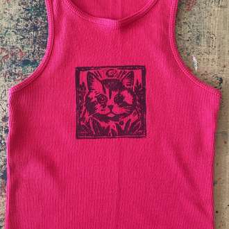 Curious Cat Rib Tank Top